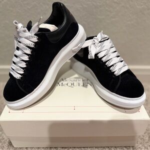 Authentic Alexander McQueen Black and White Women's Sneakers